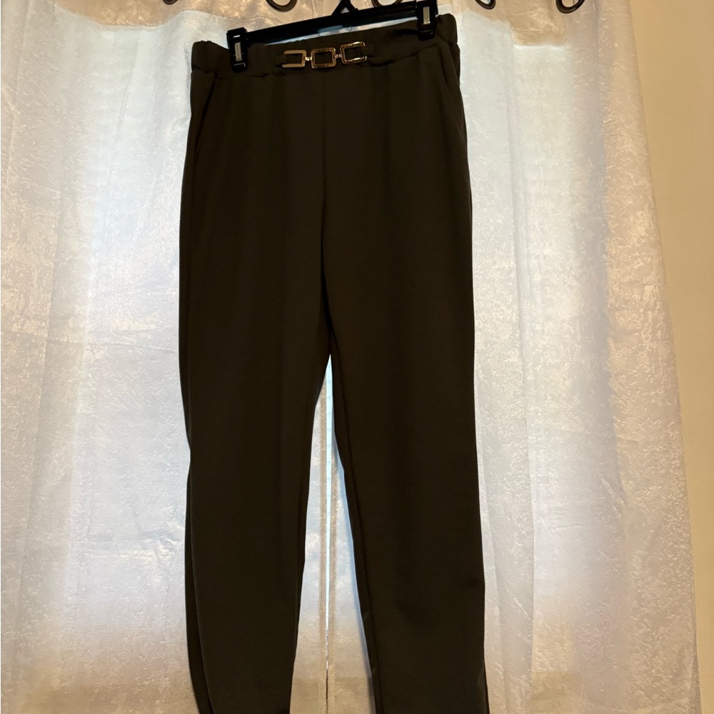 SHEIN Black Trousers with Gray Lining